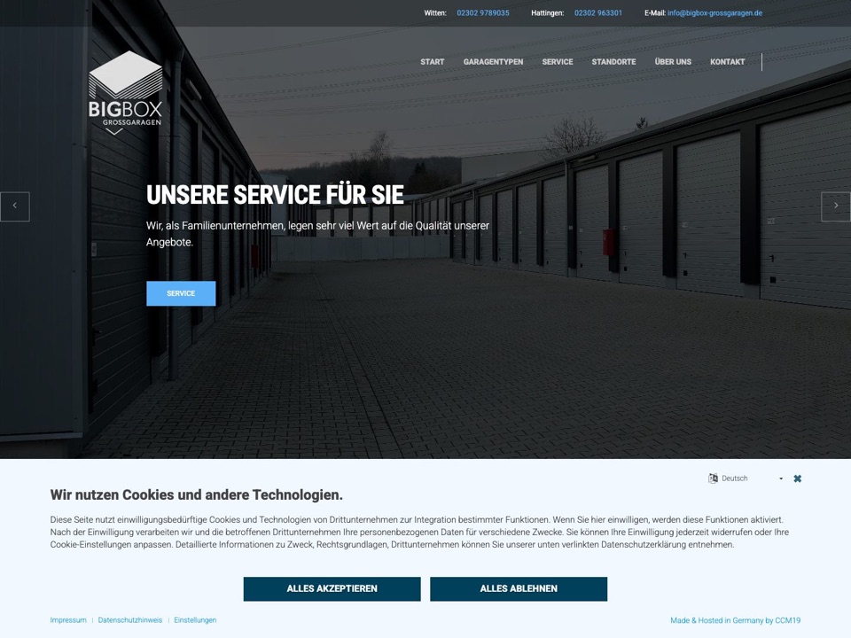 Projektvorschau von bigbox-grossgaragen.de