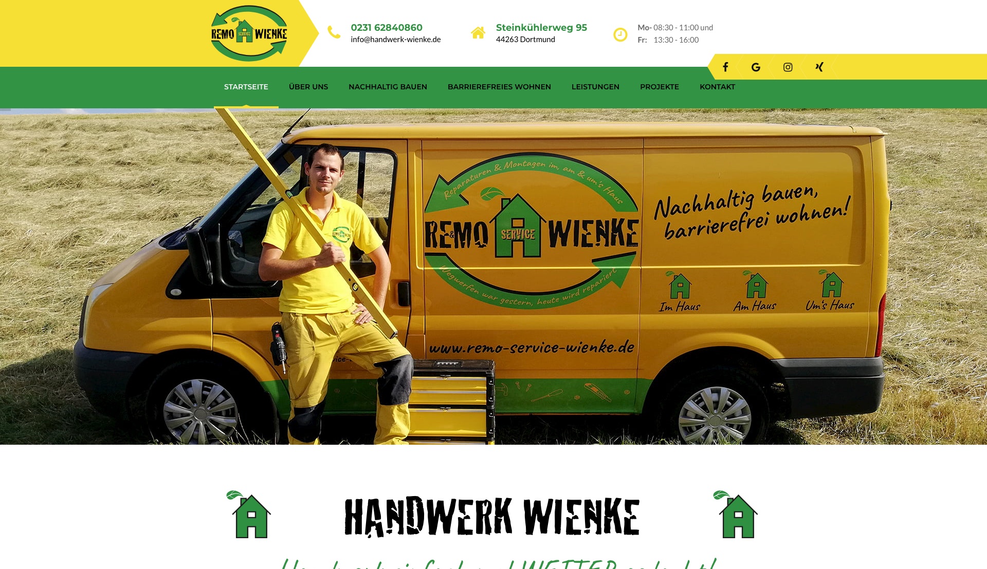 Startseite von Handwerk Wienke