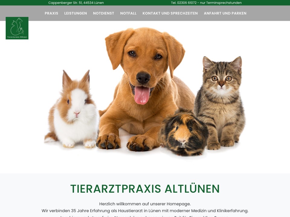 Projektvorschau der Tierarztpraxis Altlünen